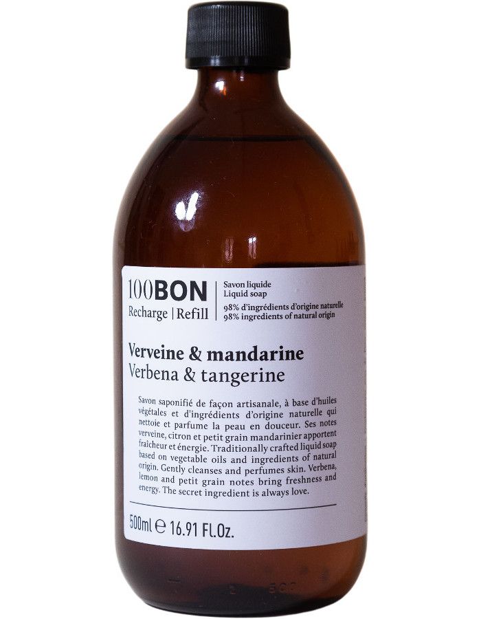 100Bon Verveine & Mandarine Liquid Soap Refill 500ml 3760317044100 snel, veilig en gemakkelijk online kopen bij Beauty4skin.nl