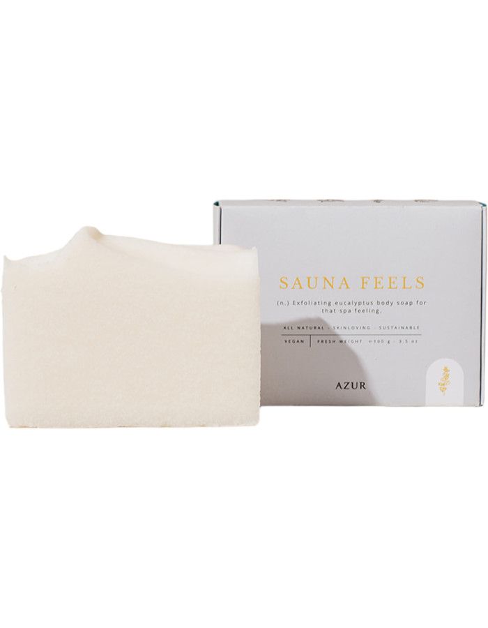 Azur Body Soap Sauna Feels met eucalyptusgeur is een unieke zeep die barst van het zeezout.