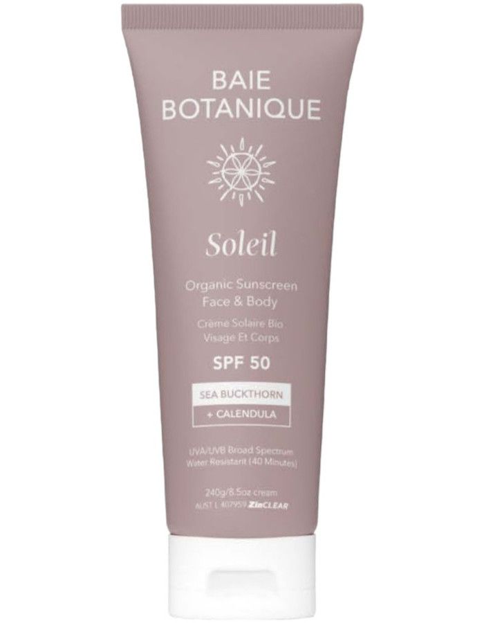 Baie Botanique Soleil Organic Body Sunscreen Spf50 is de meest pure en biologische zonnebrandcrème die maximale bescherming biedt tegen de zon en tegelijkertijd verzorgt.