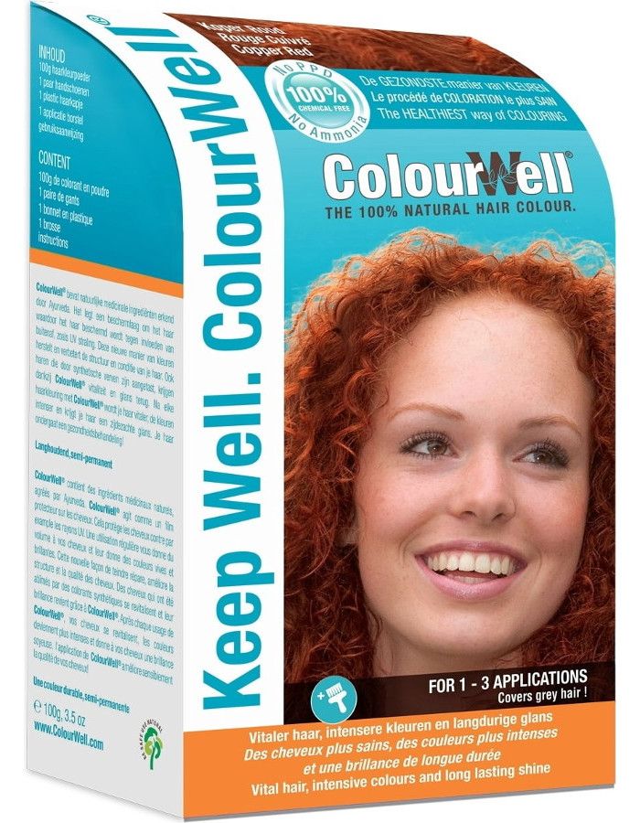 Colourwell 100% Natuurlijke Haarkleuring Koper Rood 8906017055250 snel, veilig en gemakkelijk online kopen bij Beauty4skin.nl