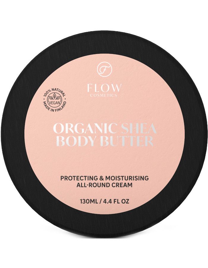 Flow Cosmetics Organic Shea Body Butter Protecting & Moisturising All Around Cream 130ml