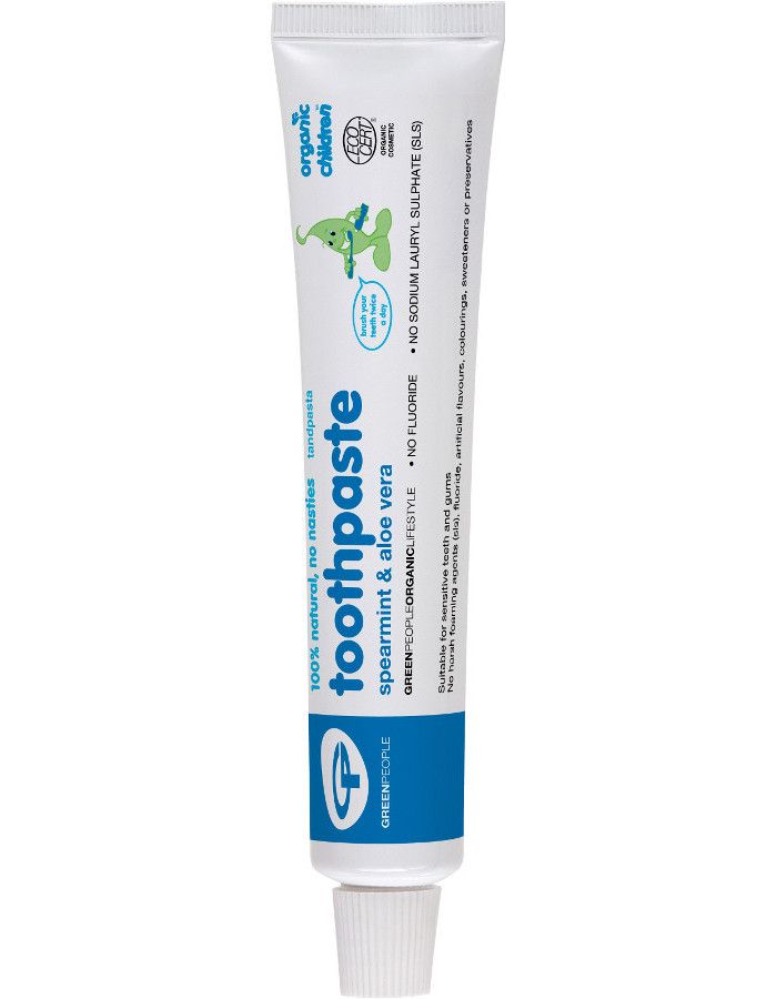 Green People Organic Children Toothpaste Spearmint & Aloe Vera 50ml 5034511000490 snel, veilig en gemakkelijk online kopen bij Beauty4skin.nl