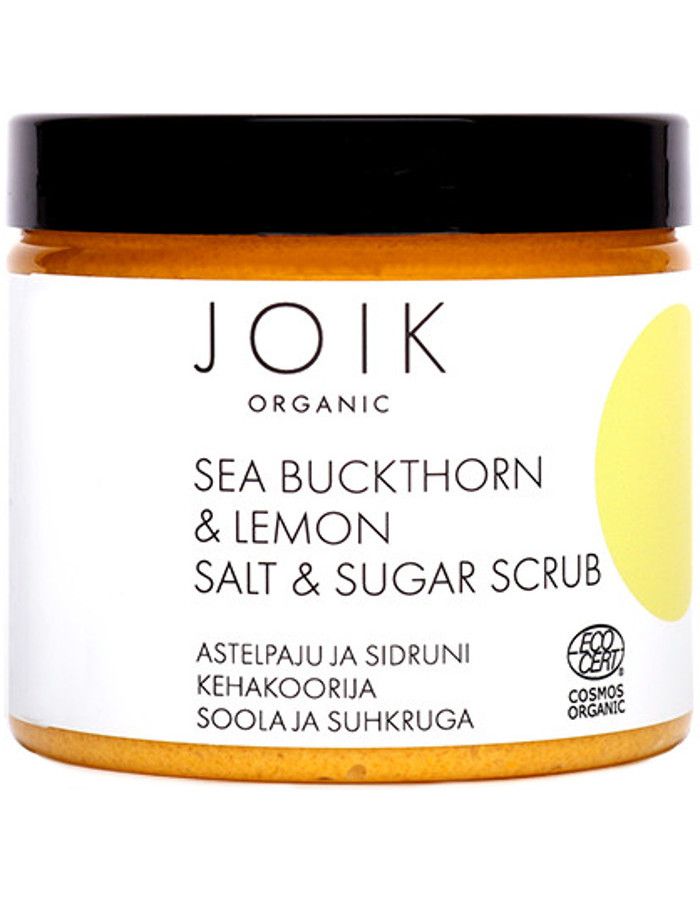 Joik Organic Sea Buckthorn & Lemon Sugar & Salt Scrub 220gr
