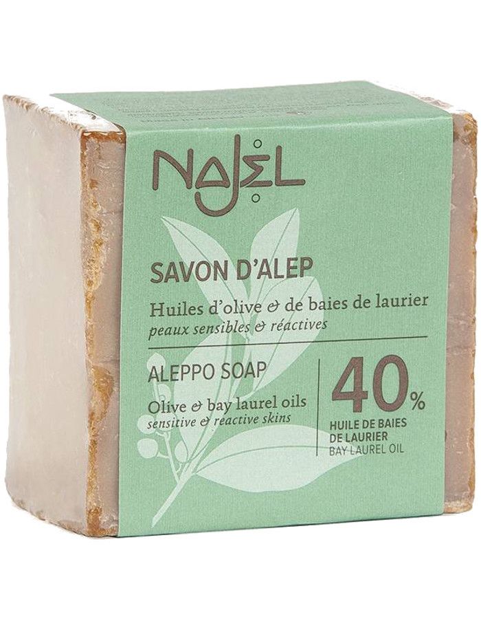 Najel Aleppo Soap 40% Laurier 185gr 3760061222236 snel, veilig en gemakkelijk online kopen bij Beauty4skin.nl