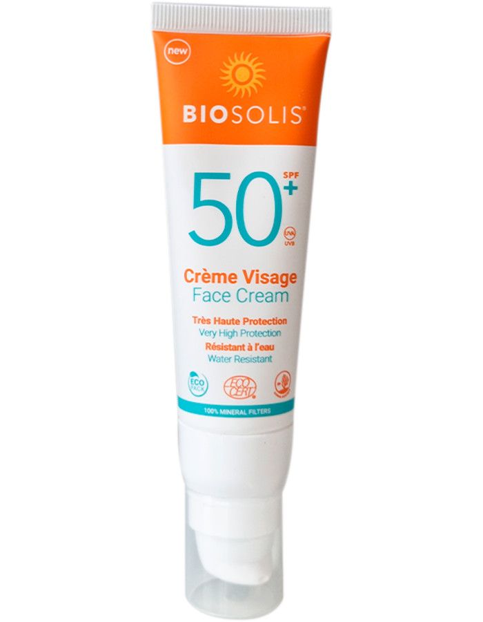 Biosolis Zonnebrand Gezichtscrème Spf50 50ml 425001844203 snel, veilig en gemakkelijk online kopen bij Beauty4skin.nl