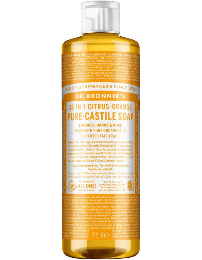 Dr Bronners All In One Liquid Soap Citrus Orange 473ml 018787242100 snel, veilig en goedkoop online kopen bij Beauty4skin.nl 
