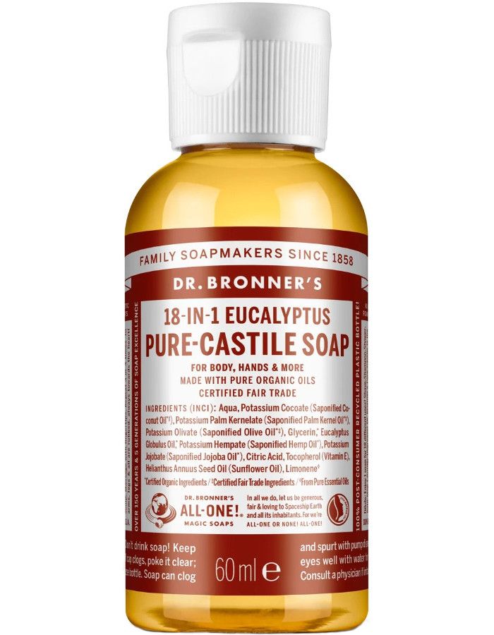 Dr Bronners All In One Liquid Soap Eucalyptus 60ml