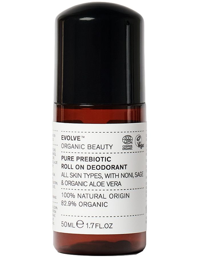 Evolve Organic Beauty Pure Prebiotic Deodorant Roll On 50ml 5060200046289 snel, veilig en gemakkelijk online kopen bij Beauty4skin.nl