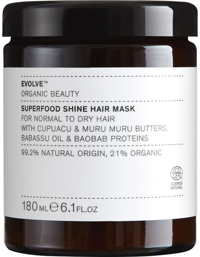 Evolve Organic Beauty Superfood Shine Hair Mask 180ml 5060200045657 snel, veilig en gemakkelijk online kopen bij Beauty4skin.nl