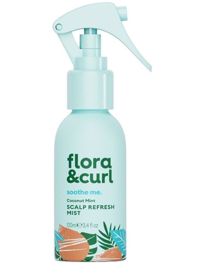 Flora & Curl Coconut Mint Refresh Mist geeft direct een verfrissend en verkoelend gevoel wanneer je hoofdhuid dat nodig heeft.