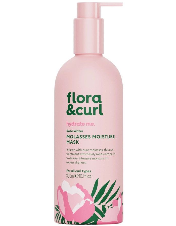 Flora & Curl Rose Water Molasses Moisture Mask is speciaal samengesteld om in je krullen te smelten en ze een zijdezachte glans te geven.