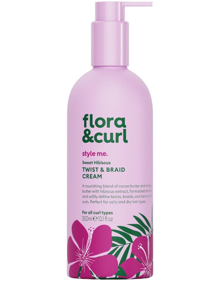 Flora & Curl Sweet Hibiscus Twist & Braid Cream 300ml 5060627510714