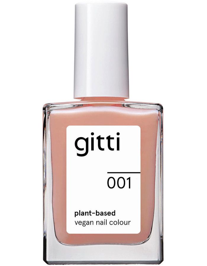 Gitti Plant Based Nail Color 001 Hazel Glaze heeft een glanzende beige tint