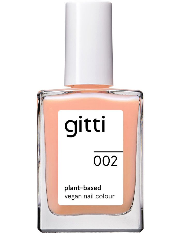 Gitti Plant Based Nail Color 002 Jelly Peach heeft en glanzende perziktint