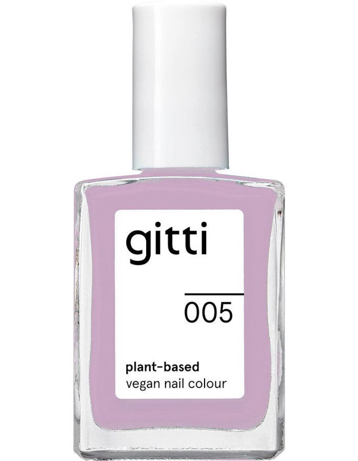 Gitti Plant Based Nail Color 005 Lavender Nights heeft een harmonieuze lila tint voor een frisse look