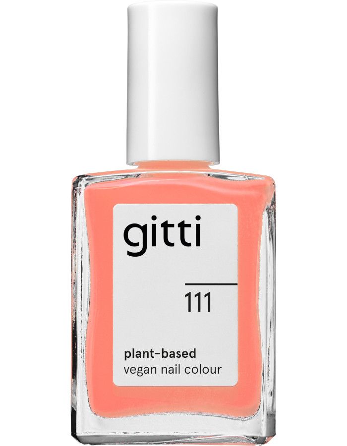 Gitti Plant Based Nail Color 111 Peach Power heeft een felle en warme oranje-roze tint