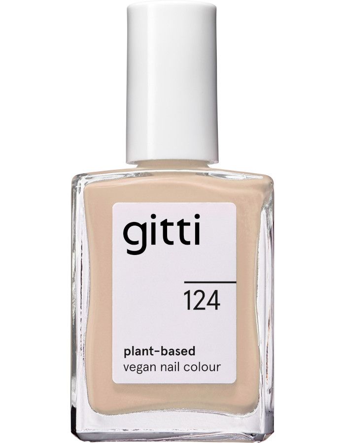 Gitti Plant Based Nail Color 124 Silky Sand heeft een subtiele en minimalistische beige tint