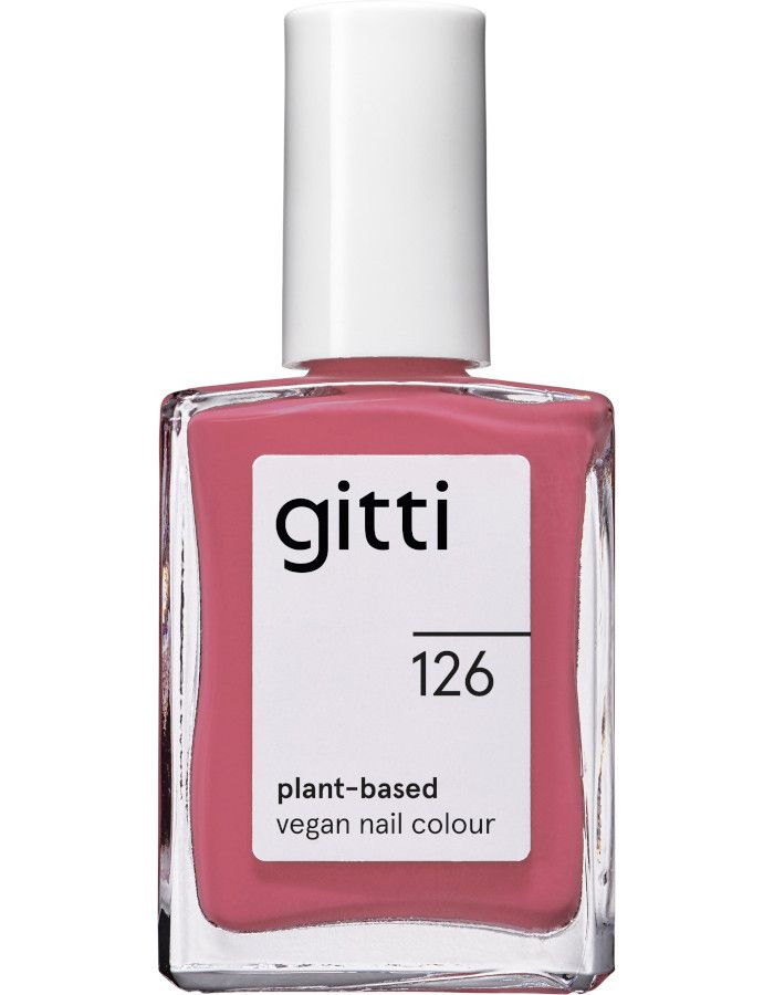 Gitti Plant Based Nail Color 126 Pastel Red heeft een oudroze pasteltint