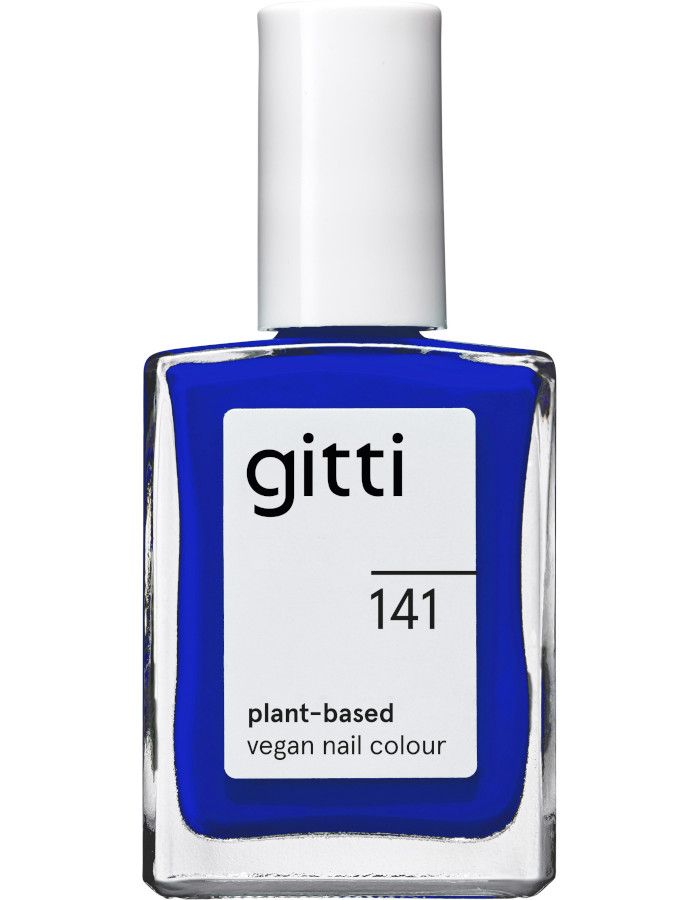 Gitti Plant Based Nail Color 141 Digital Dance is een sterke kobaltblauwe kleur