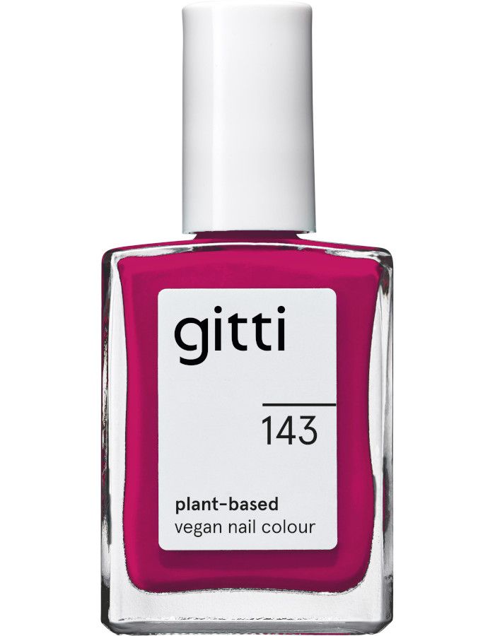 Gitti Plant Based Nail Color 143 That's Hot heeft een intens, rijk roze kleur