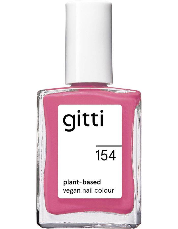 Gitti Plant Based Nail Color 154 Aurora Pink is een expressieve roze kleur met een koele ondertoon