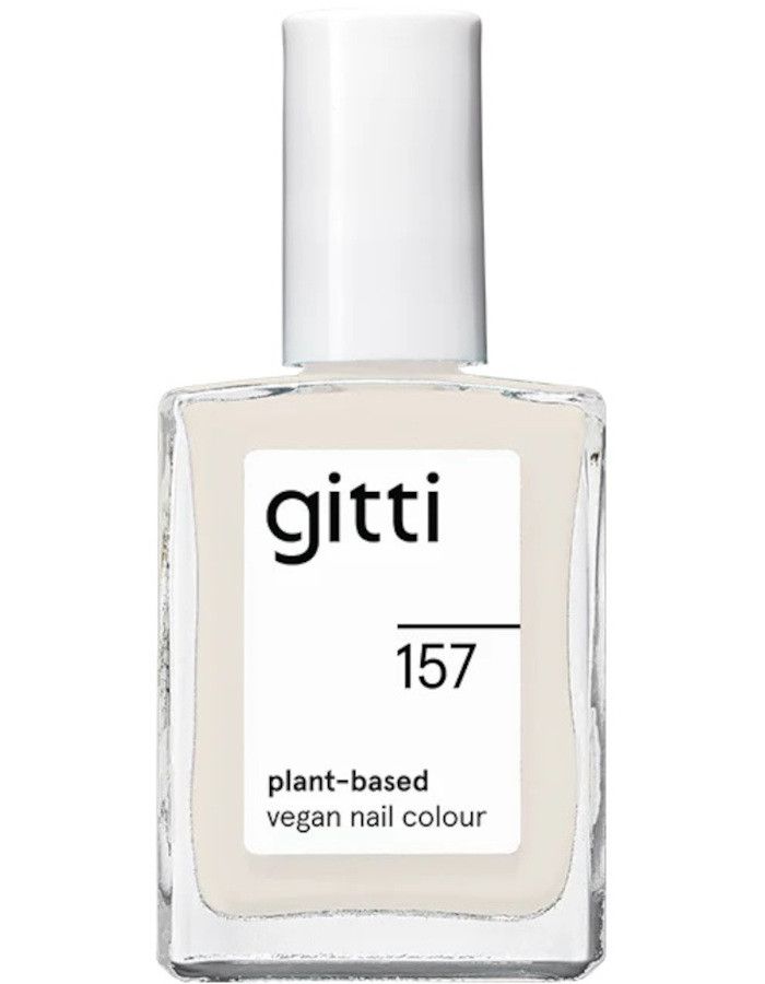 Gitti Plant Based Nail Color 157 Iced Coconut is een romige, gebroken witte kleur