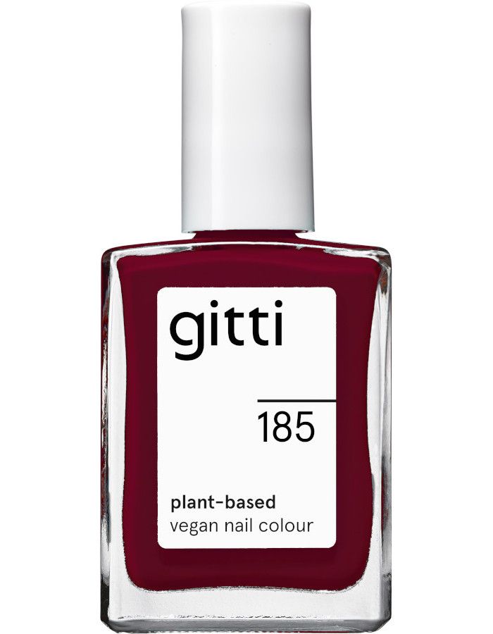 Gitti Plant Based Nail Color 185 Royal Red is een diep rode kleur