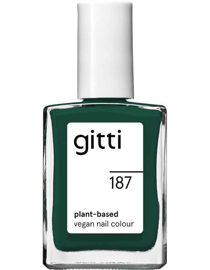 Gitti Plant Based Nail Color 187 Emerald Eve is een diepe, donkergroene kleur