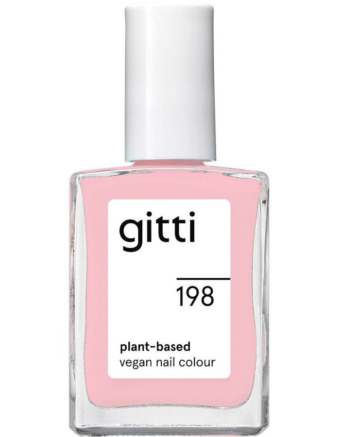 Gitti Plant Based Nail Color 198 Blossom Blush heeft een licht en romantische koel roze tint