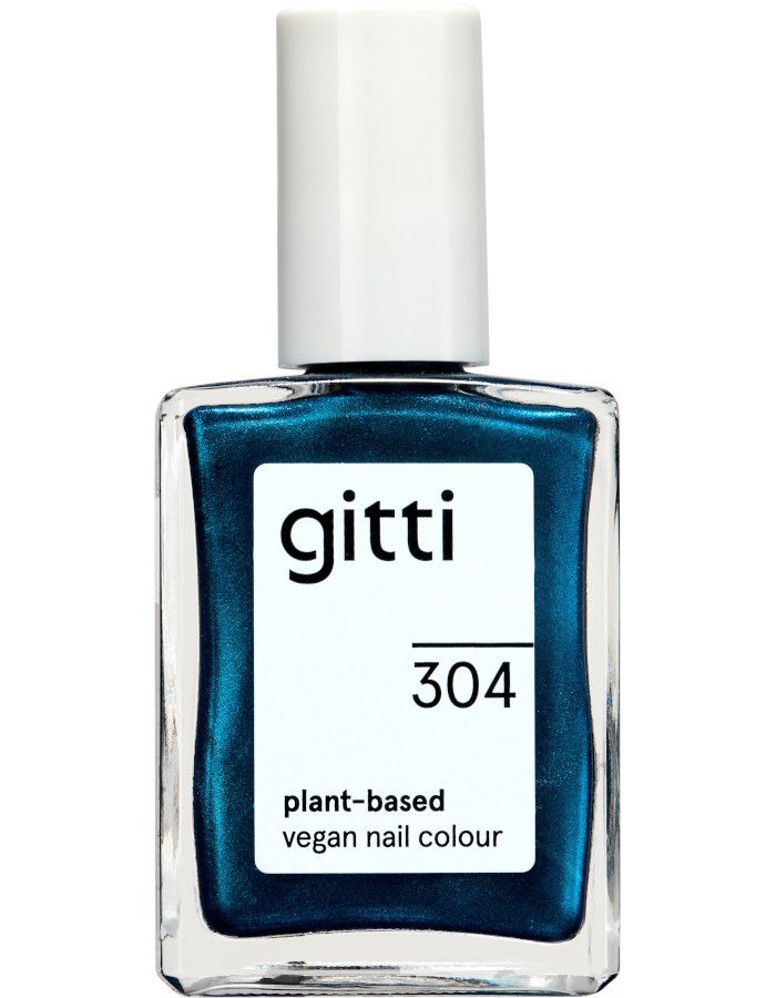 Gitti Plant Based Nail Color 304 Boundless Blue heeft een levendig metallic blauwe kleur