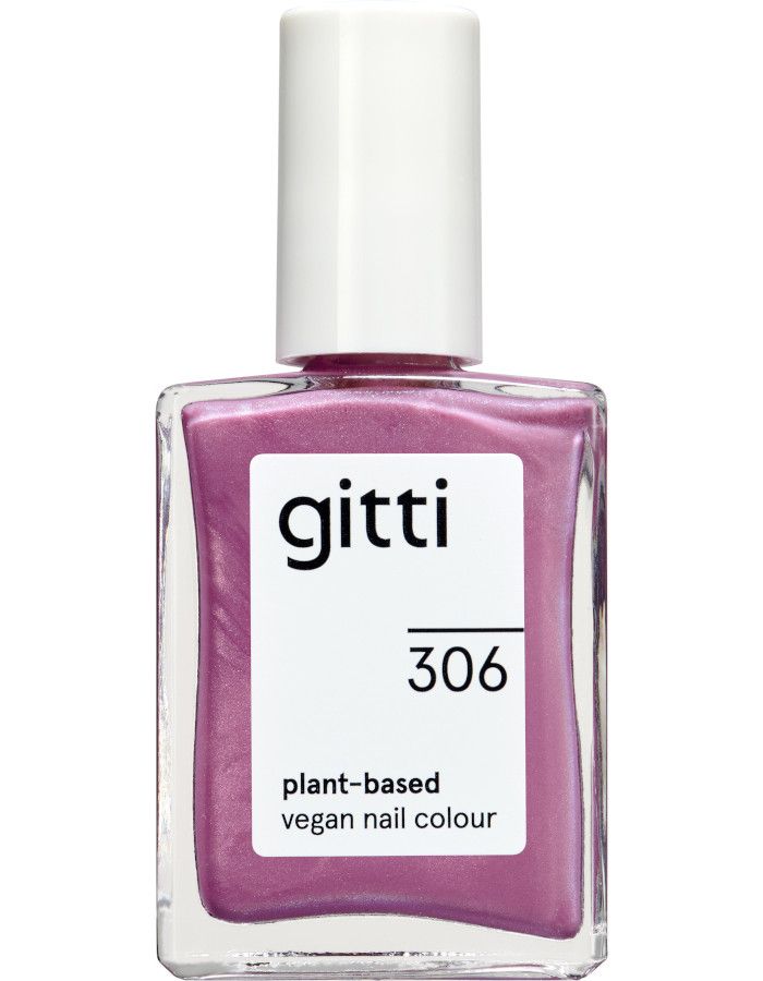 Gitti Plant Based Nail Color 306 Mother Me Mauve heeft een paarsachtige metallic tint