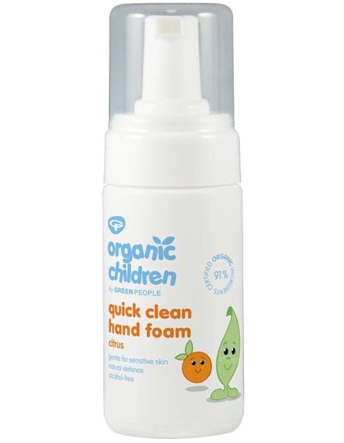 Green People Organic Children Quick Clean Hand Foam Citrus 100ml 5034511002128 snel, veilig en gemakkelijk online kopen bij Beauty4skin.nl