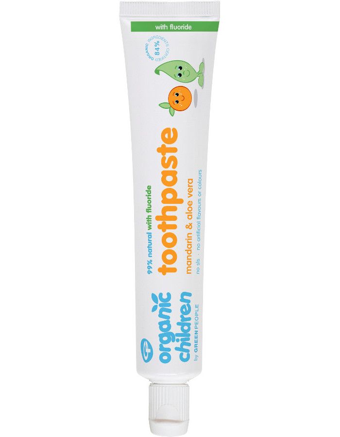 Green People Organic Children Toothpaste Fluoride Mandarin & Aloe Vera 50ml 5034511003583