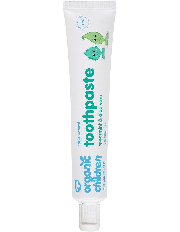 Green People Organic Children Toothpaste Spearmint & Aloe Vera 50ml 5034511000490 snel, veilig en gemakkelijk online kopen bij Beauty4skin.nl