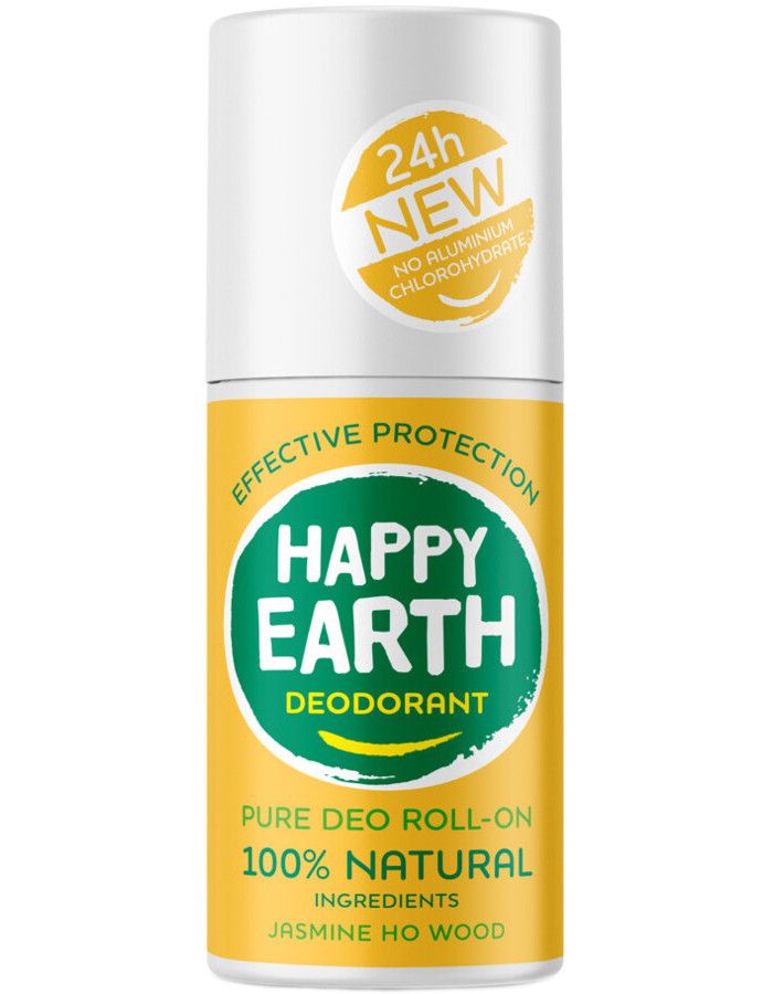 Happy Earth Pure Deodorant Roll On Jasmine Ho Wood 50ml 8719324667463 snel, veilig en gemakkelijk online kopen bij Beauty4skin.nl