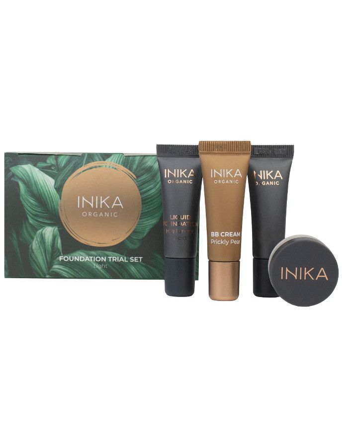 Inika Organic Foundation Trial Gift Set 4 Delig Light 9553527051921 snel, veilig en gemakkelijk online kopen bij Beauty4skin.nl