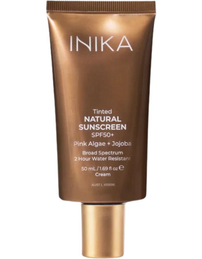 Inika Organic Natural Sunscreen SPF50+ Tinted is een essentieel product voor dagelijks gebruik dat zonbescherming, huidverzorging en pure, getinte dekking combineert.