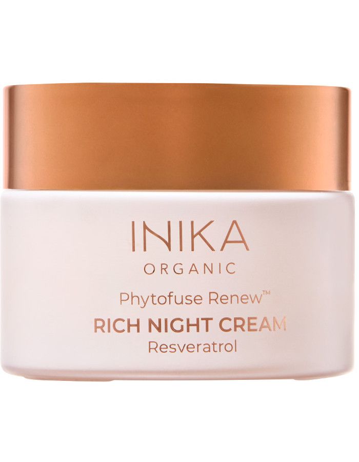Inika Organic Phytofuse Renew Rich Night Cream 50ml 9553527049362 snel, veilig en gemakkelijk online kopen bij Beauty4skin.nl