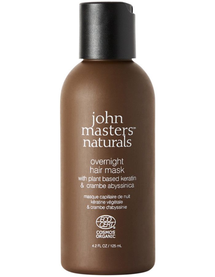 John Masters Organics Overnight Hair Mask maakt gebruik van plantaardige keratine en crambe abyssinica om je haar op een zachte en effectieve manier in topconditie te brengen.