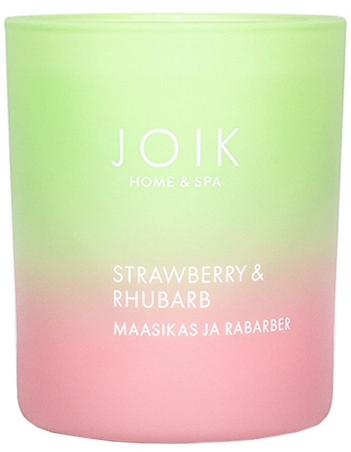 Joik Home & Spa Soja Wax Geurkaars Strawberry & Rhubarb 4742578004917 snel, veilig en gemakkelijk online kopen bij Beauty4skin.nl