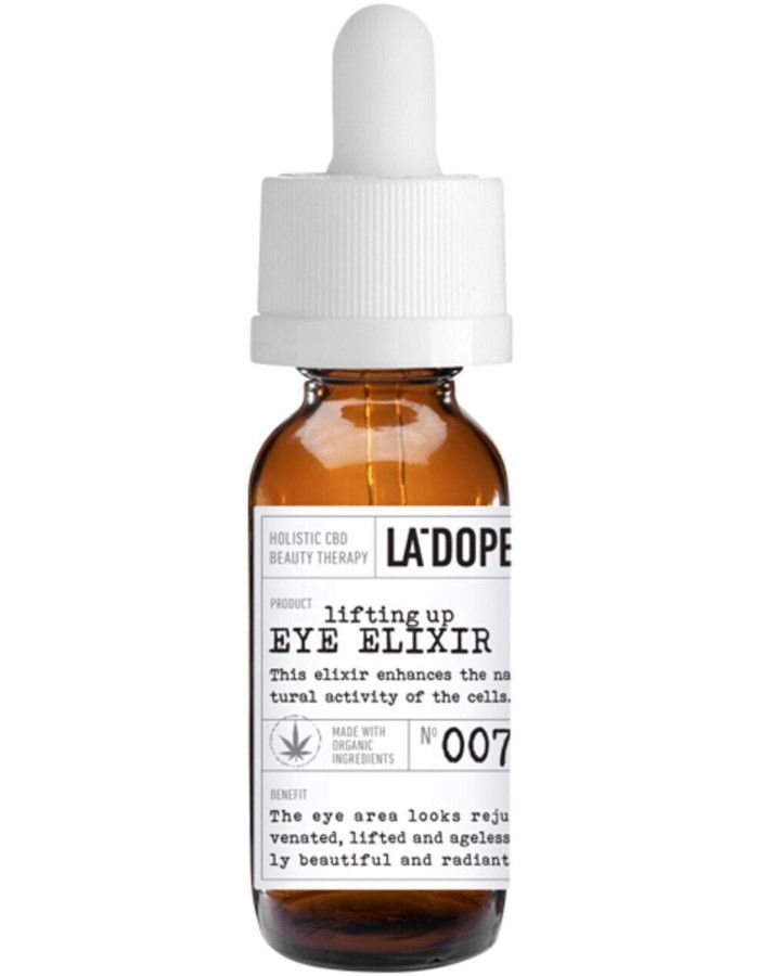 La Dope 007 Lifting Up Eye Elixir is een geavanceerd serum dat is ontwikkeld om de delicate huid rond de ogen te verjongen en te verstevigen.