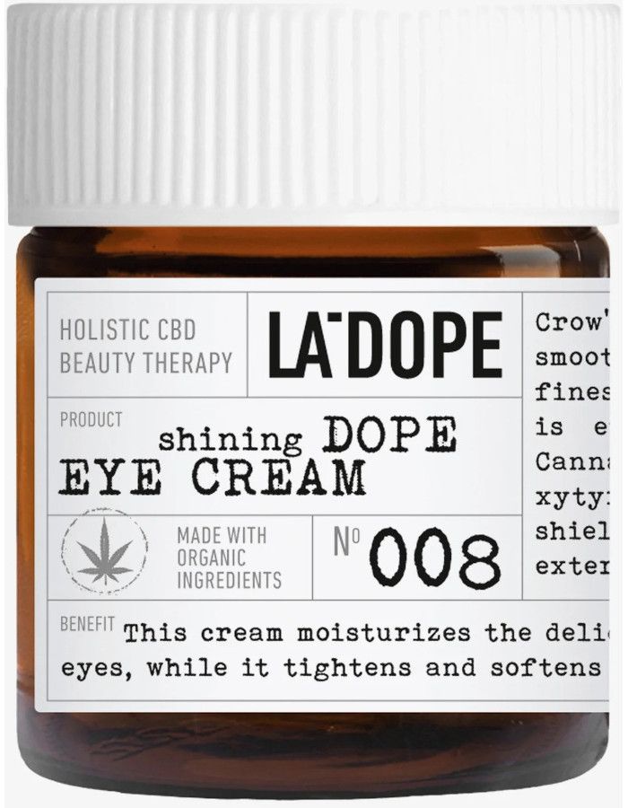 La Dope 008 Shining Dope Eye Cream is een innovatieve oogcrème, speciaal ontwikkeld om de huid rond de ogen te verjongen en te verhelderen.