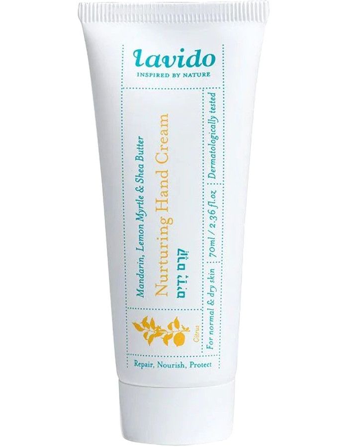 Lavido Nurturing Hand Cream Mandarin Lemon Myrtle 70ml 7290014950870 snel, veilig en gemakkelijk online kopen bij Beauty4skin.nl