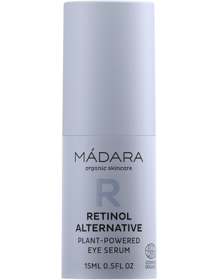 Mádara Retinol Alternative Plant Powered Eye Serum vermindert tekenen van vermoeidheid rond de ogen door zich te richten op donkere kringen, dofheid en wallen