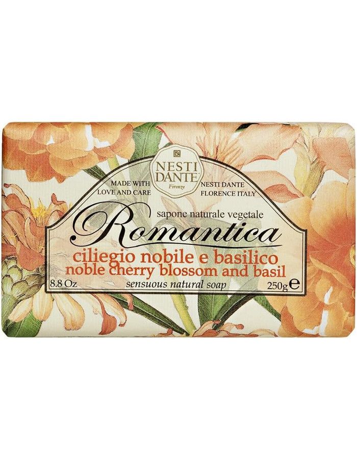 Nesti Dante Natural Soap Romantica Cherry Blossom & Basil 250gr 837524001448