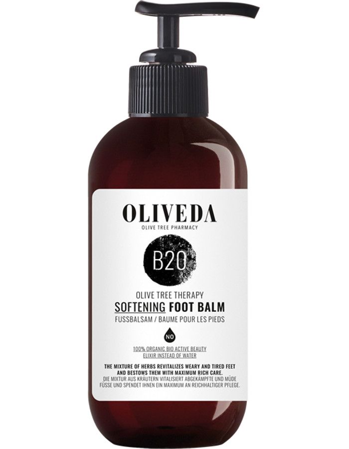 Oliveda B20 Softening Foot Balm is een uitzonderlijk ontspannende en verzorgende balsem die speciaal is ontworpen voor vermoeide voeten.