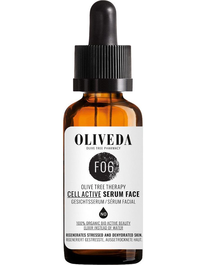 Oliveda F06 Cell Active Face Serum is een hooggeconcentreerd serum dat de gestreste en vochtarme huid versterkt, verstevigt, herstelt en regenereert.