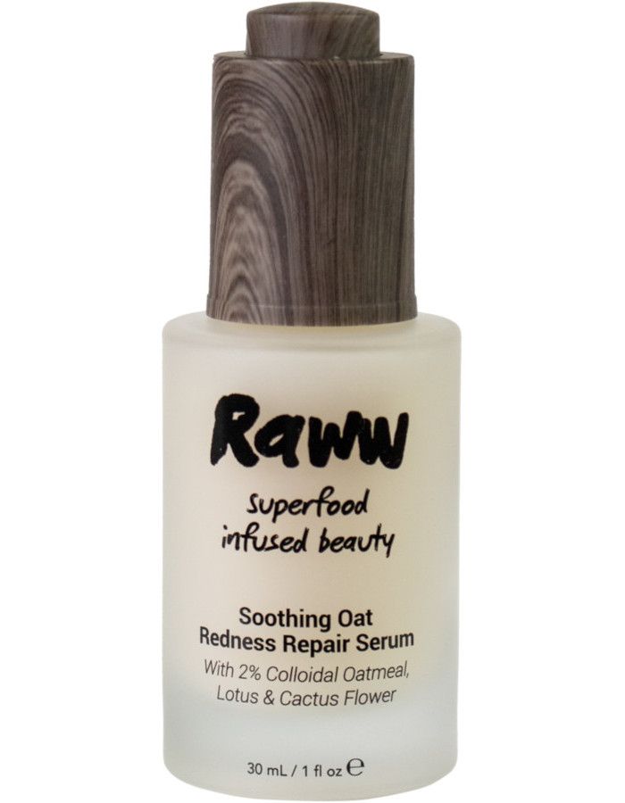 RAWW Cosmetics Soothing Oat Redness Repair Serum is een krachtig superfoodserum dat speciaal is ontwikkeld om de huid te verzachten en te kalmeren.