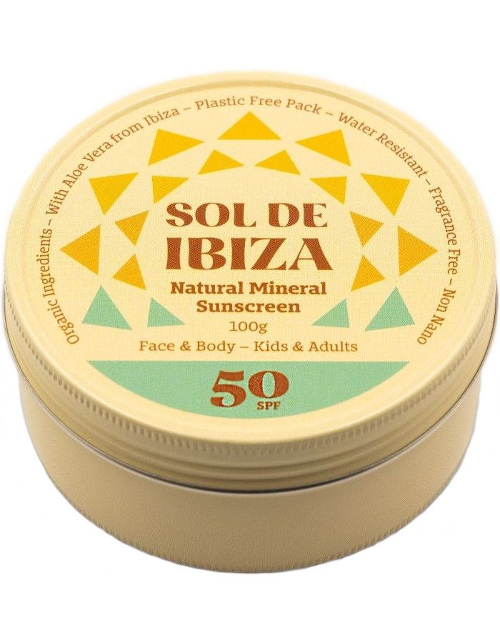 Sol De Ibiza Natural Mineral Sunscreen Spf50 100gr 726367913325 snel, veilig en gemakkelijk online kopen bij Beauty4skin.nl
