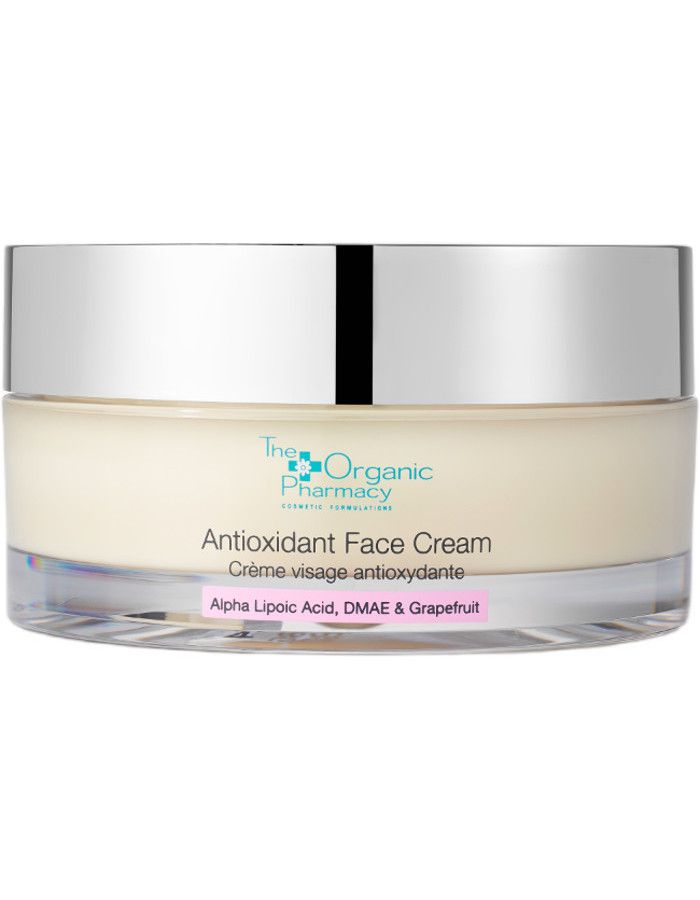The Organic Pharmacy Antioxidant Face Cream is een hydraterende en regenererende anti-aging dagverzorging met kruiden en plantenextracten.
